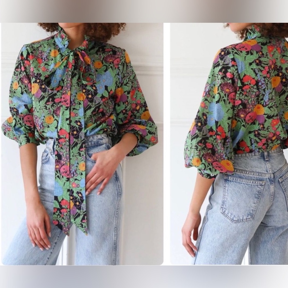 Anthropologie Mille Blair Blouse Size L - Picture 2 of 6